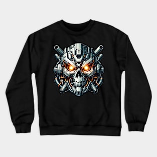 Biomech Skull S01 D05 Crewneck Sweatshirt